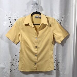 Chico's Butter Yellow Button-Down Shirt